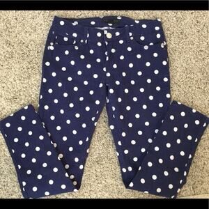 JEGGINGS navy and white polka dot Medium